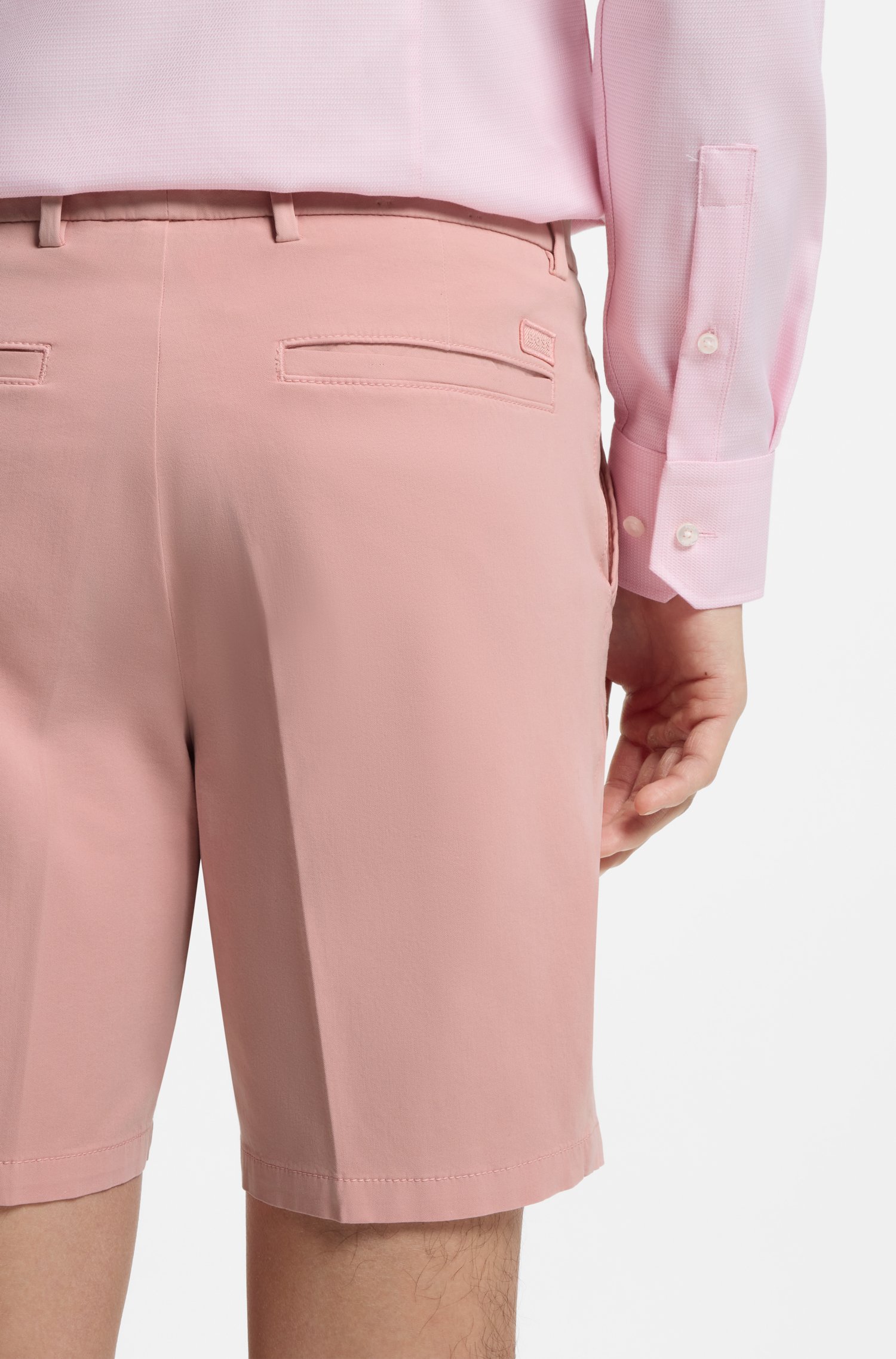 Boss Stretch-cotton shorts in a modern fit herr – bild 3
