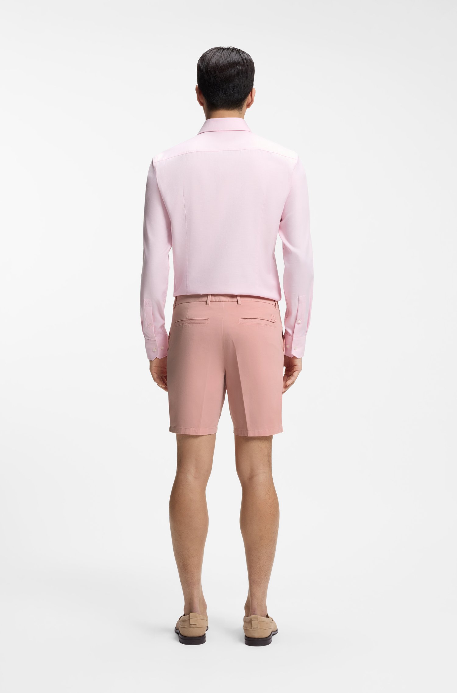 Boss Stretch-cotton shorts in a modern fit herr – bild 2