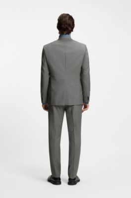 Extra Slim-Fit Sakko aus strukturierter Schurwolle, Grau