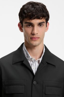 Modern-fit jacket, Black