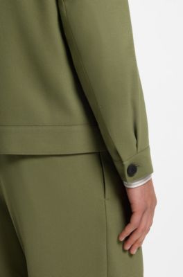 Slim-fit blazer with patch chest pockets, Green