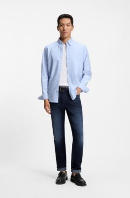 Delaware slim-fit jeans in dark-blue stretch denim, Dark Blue