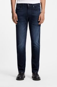 Delaware slim-fit jeans in dark-blue stretch denim, Dark Blue