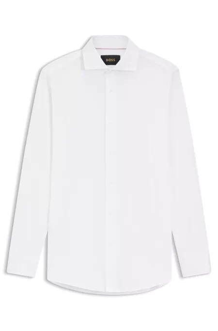 Slim-fit shirt in Italian-made cotton