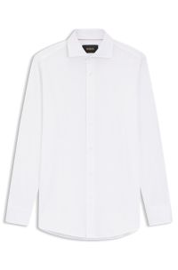 Slim-fit shirt in Italian-made cotton, White