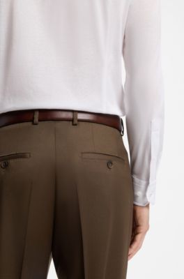 Camisa slim fit de algod&oacute;n fabricado en Italia, Blanco