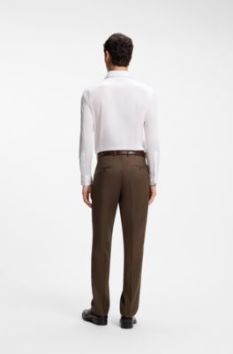 Slim-fit shirt in Italian-made cotton, White