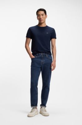 Maine regular-fit jeans in blue stretch denim, Dark Blue