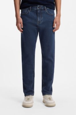 Maine regular-fit jeans in blue stretch denim, Dark Blue