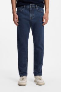 Jean Regular Maine en denim stretch bleu, Bleu foncé