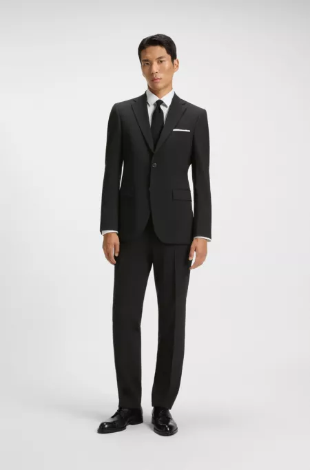 Pantalon de costume Regular Fit en laine mélangée