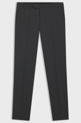 Regular-fit suit trousers in a wool blend, Dark Grey