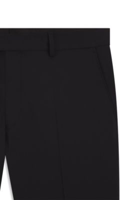 Regular-fit suit trousers in a wool blend, Dark Blue