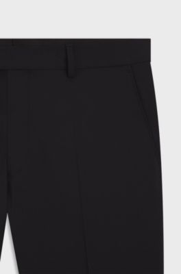 Regular-fit suit trousers in a wool blend, Dark Blue