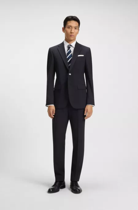 Pantalon de costume Regular Fit en laine mélangée