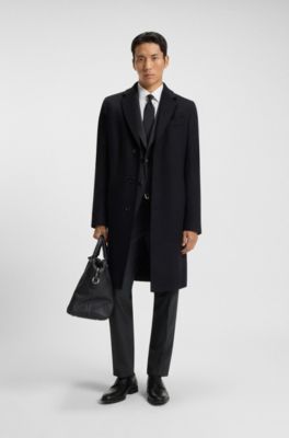 Regular-fit suit jacket in a wool blend, Dark Grey