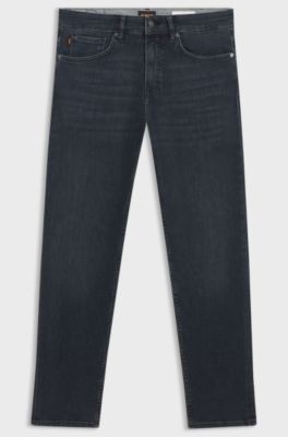 Maine regular-fit jeans in blue super-stretch denim, Dark Blue