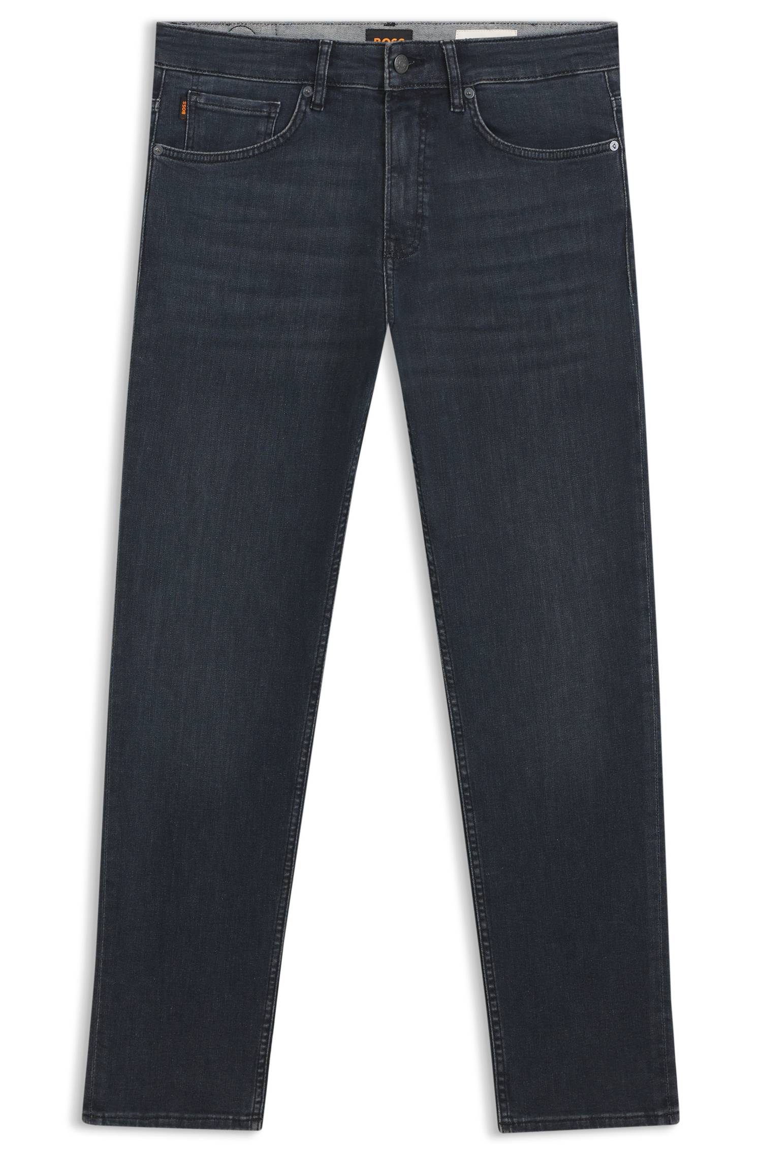 Boss Maine regular-fit jeans in blue super-stretch denim herr – bild 4