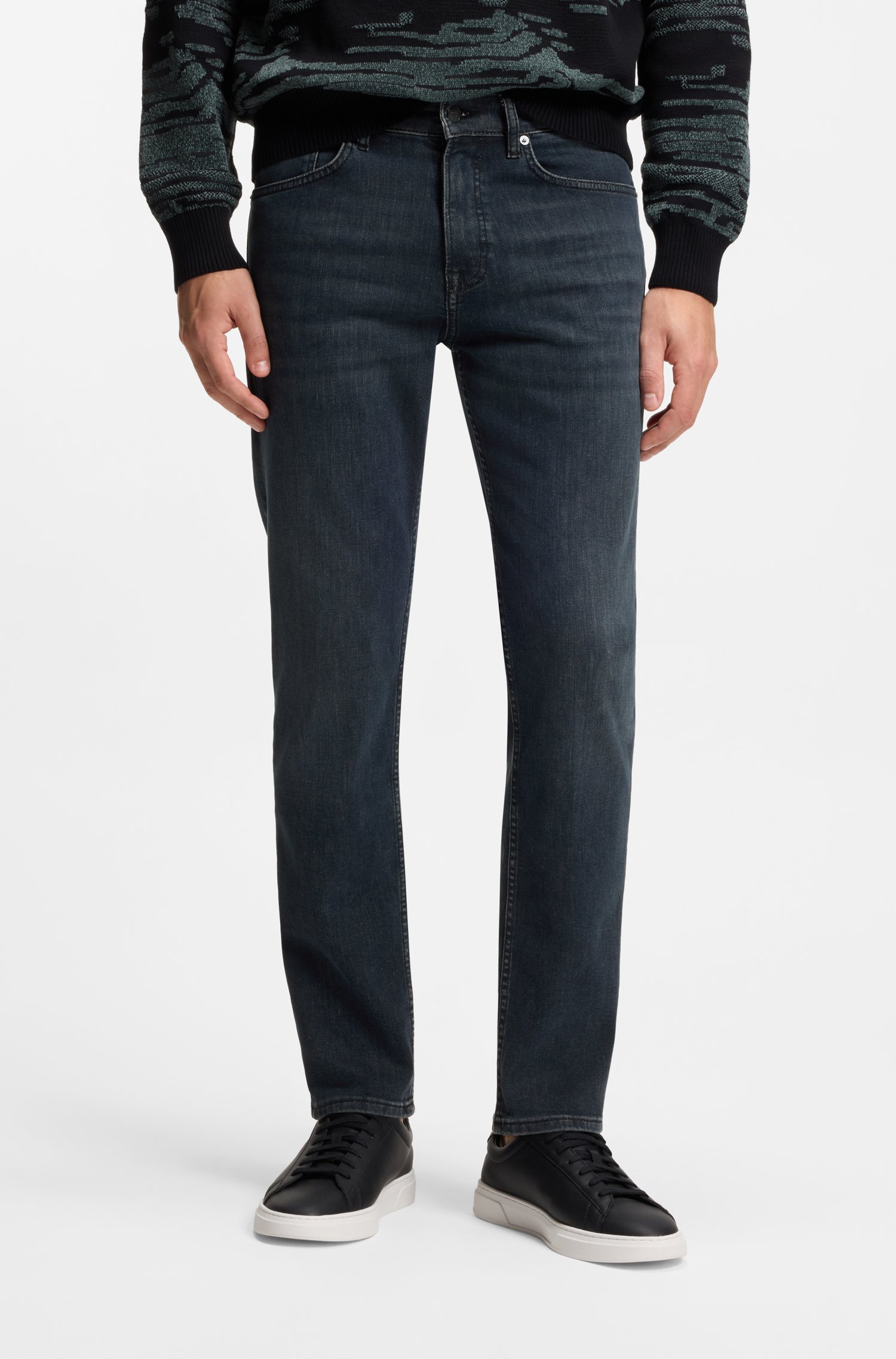 Maine regular-fit jeans in blue super-stretch denim