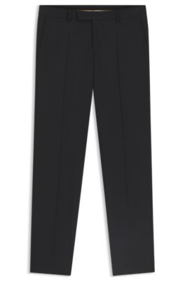 Slim-fit suit trousers in a wool blend, Black