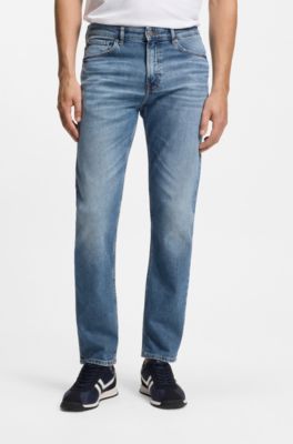 Maine regular-fit jeans in blue comfort-stretch denim, Blue