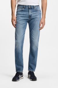 Jean standard Maine en denim stretch bleu confortable, Bleu