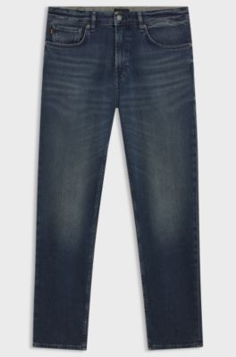 Maine regular-fit jeans in blue comfort-stretch denim, Dark Blue
