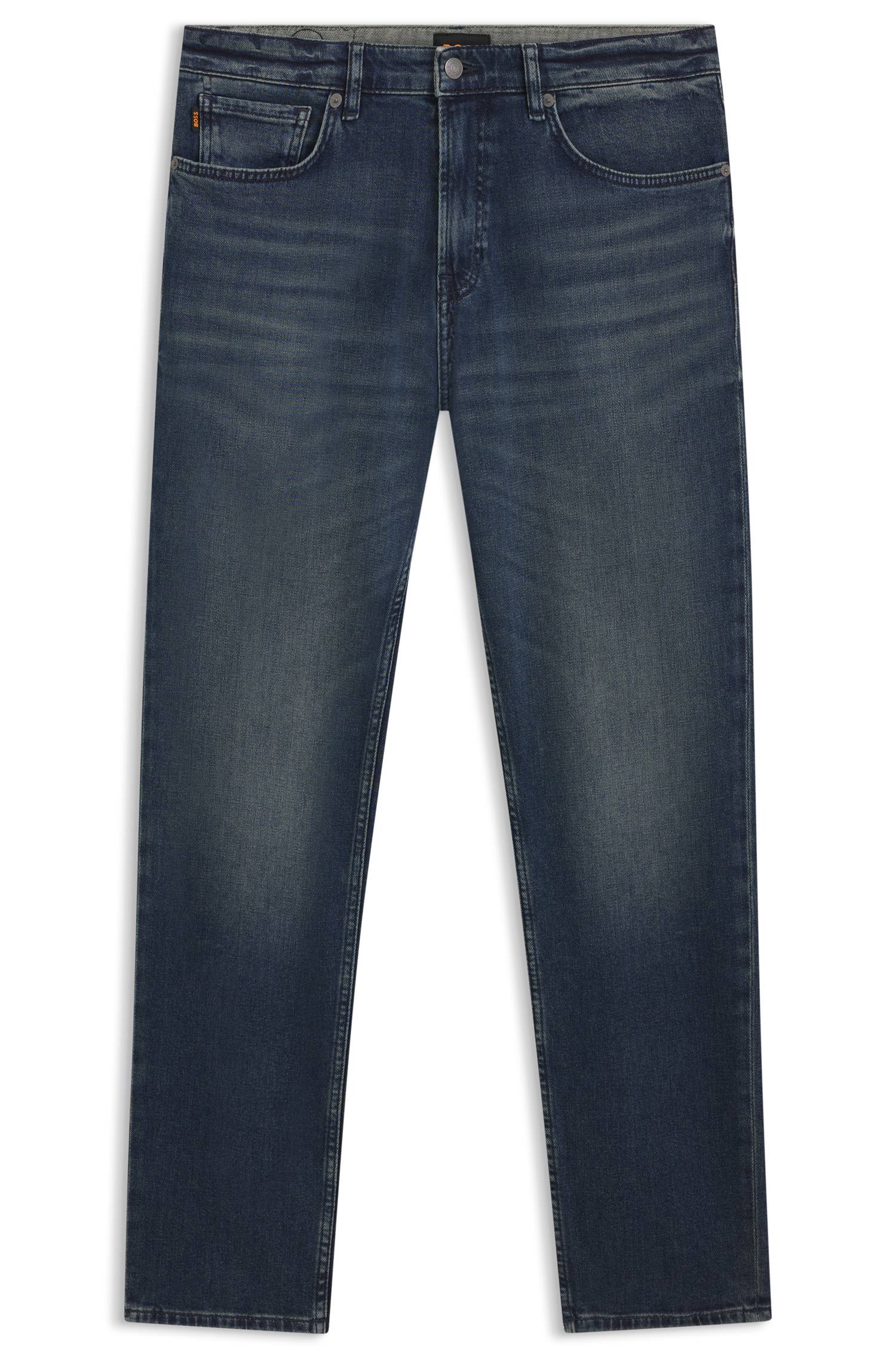 Boss Maine regular-fit jeans in blue comfort-stretch denim herr – bild 4