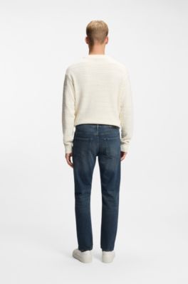 Jeans Maine regular fit in comodo denim elasticizzato blu, Blu scuro