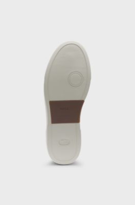 Gary trainers with woven-leather uppers, Natural