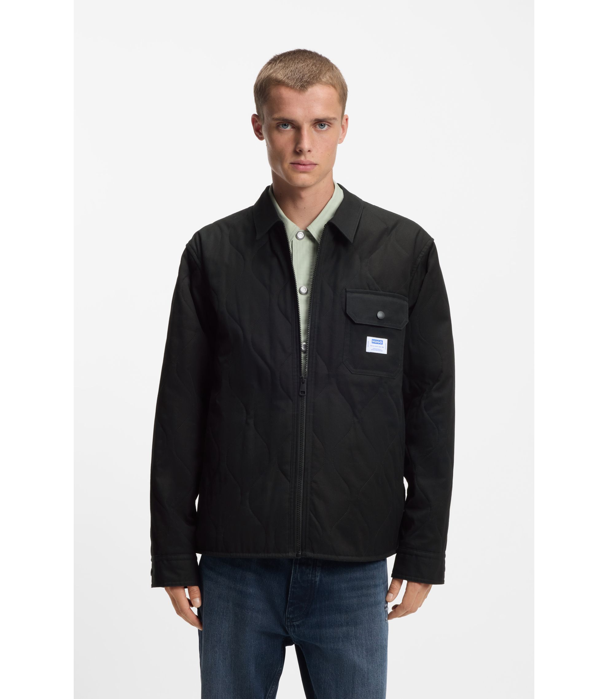 Relaxed-Fit Hemd mit Wattierung