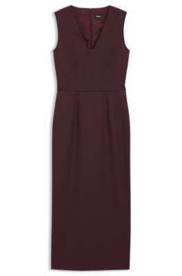 Virgin-wool dress with piped waistband 1