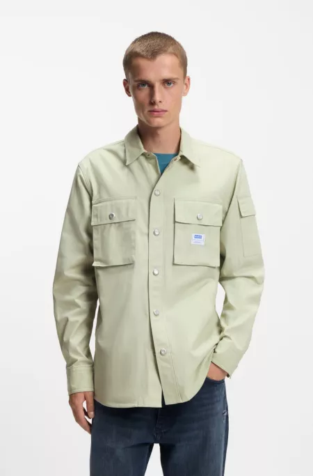 Relaxed-fit shirt in cotton ripstop