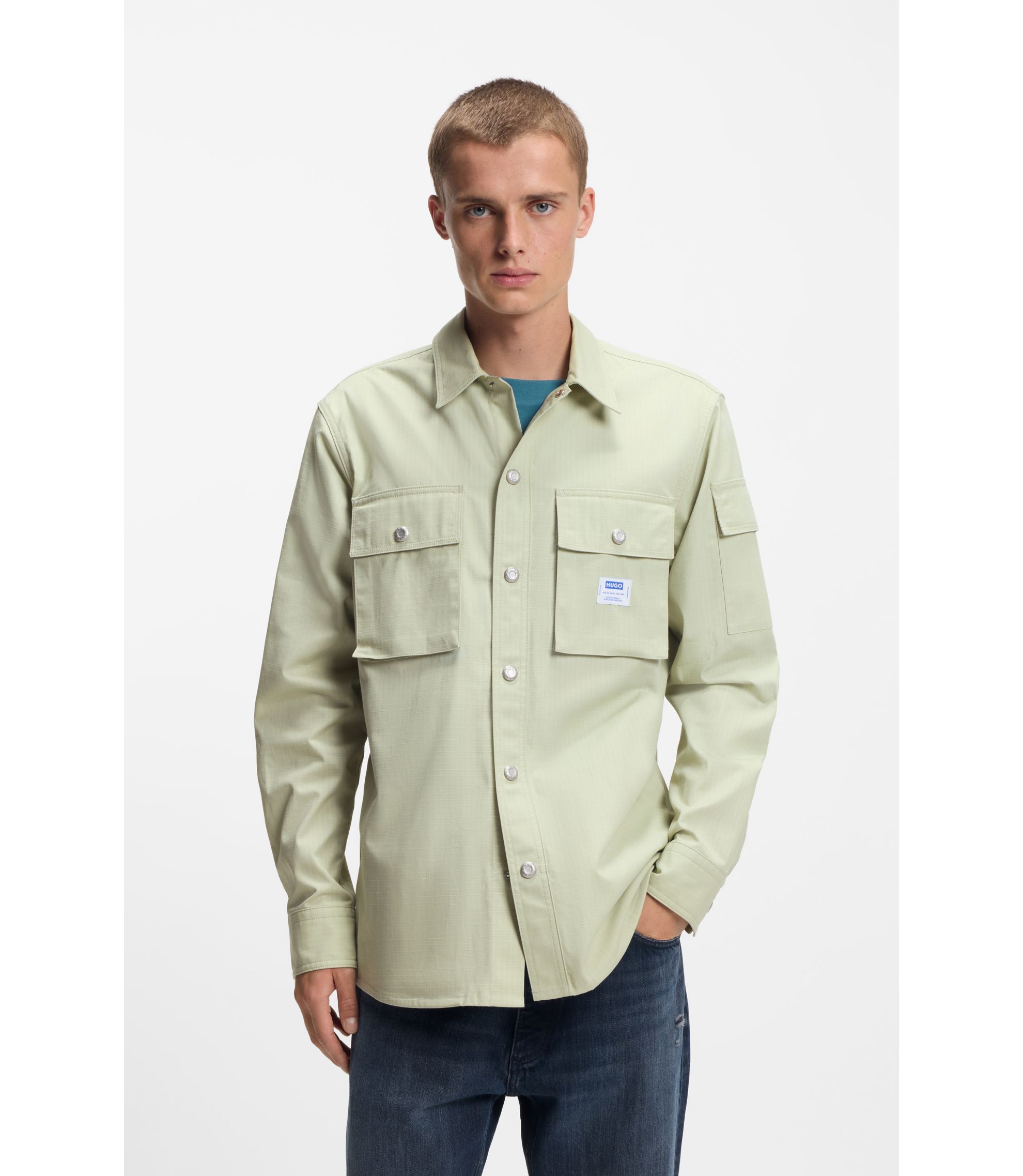 Relaxed-Fit Hemd aus Baumwoll-Ripstop