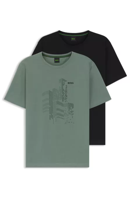 Two-pack of T-shirts in stretch-cotton jersey