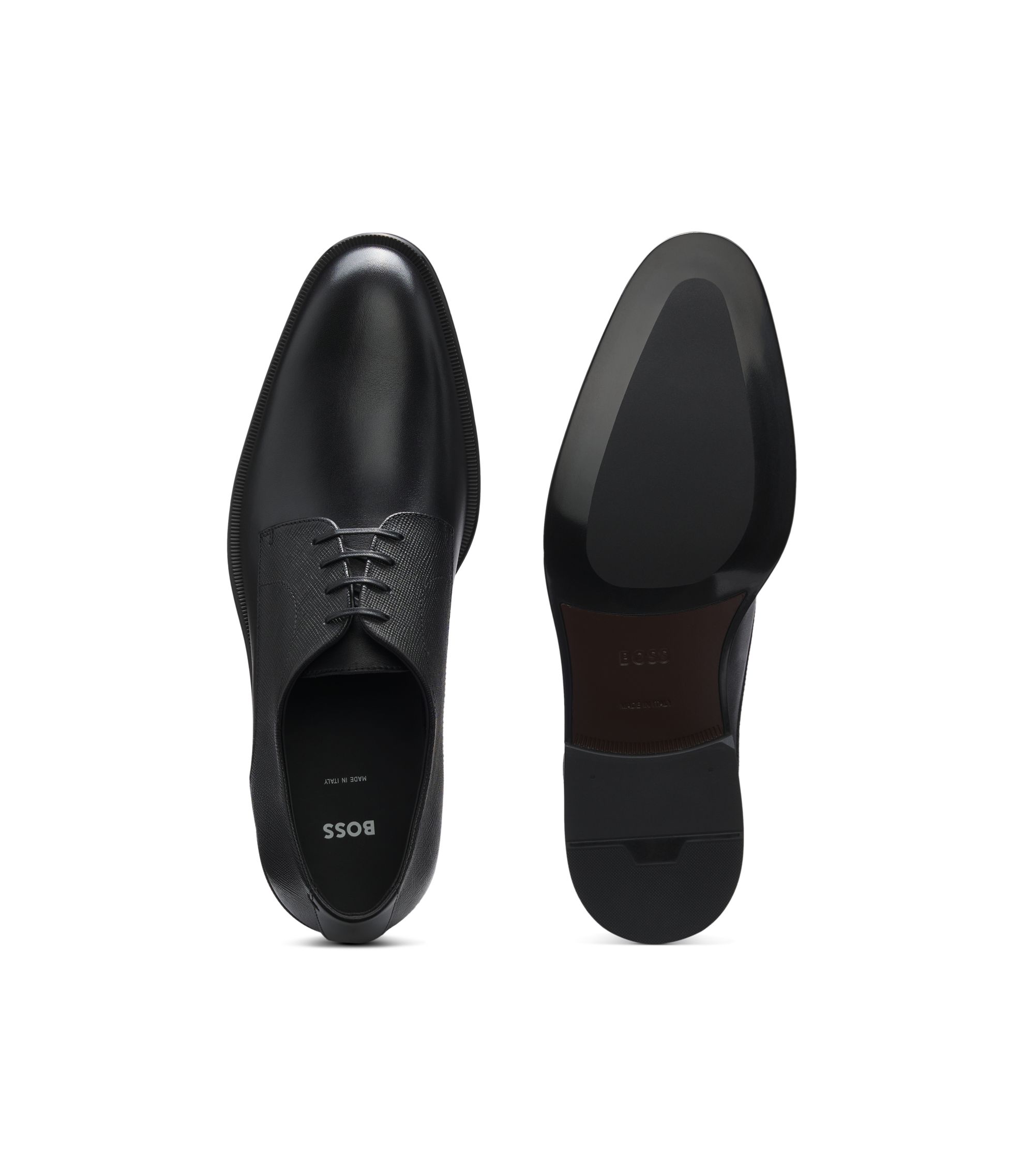 Hugo Boss Black Textured Leather Derby Shoes Amazon.com | Hugo Boss Men main image 3