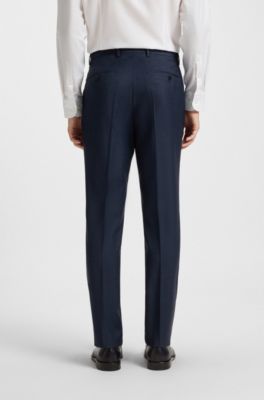 Two-piece regular-fit suit in virgin wool, Dark Blue