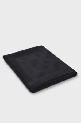 Monogram scarf, Black