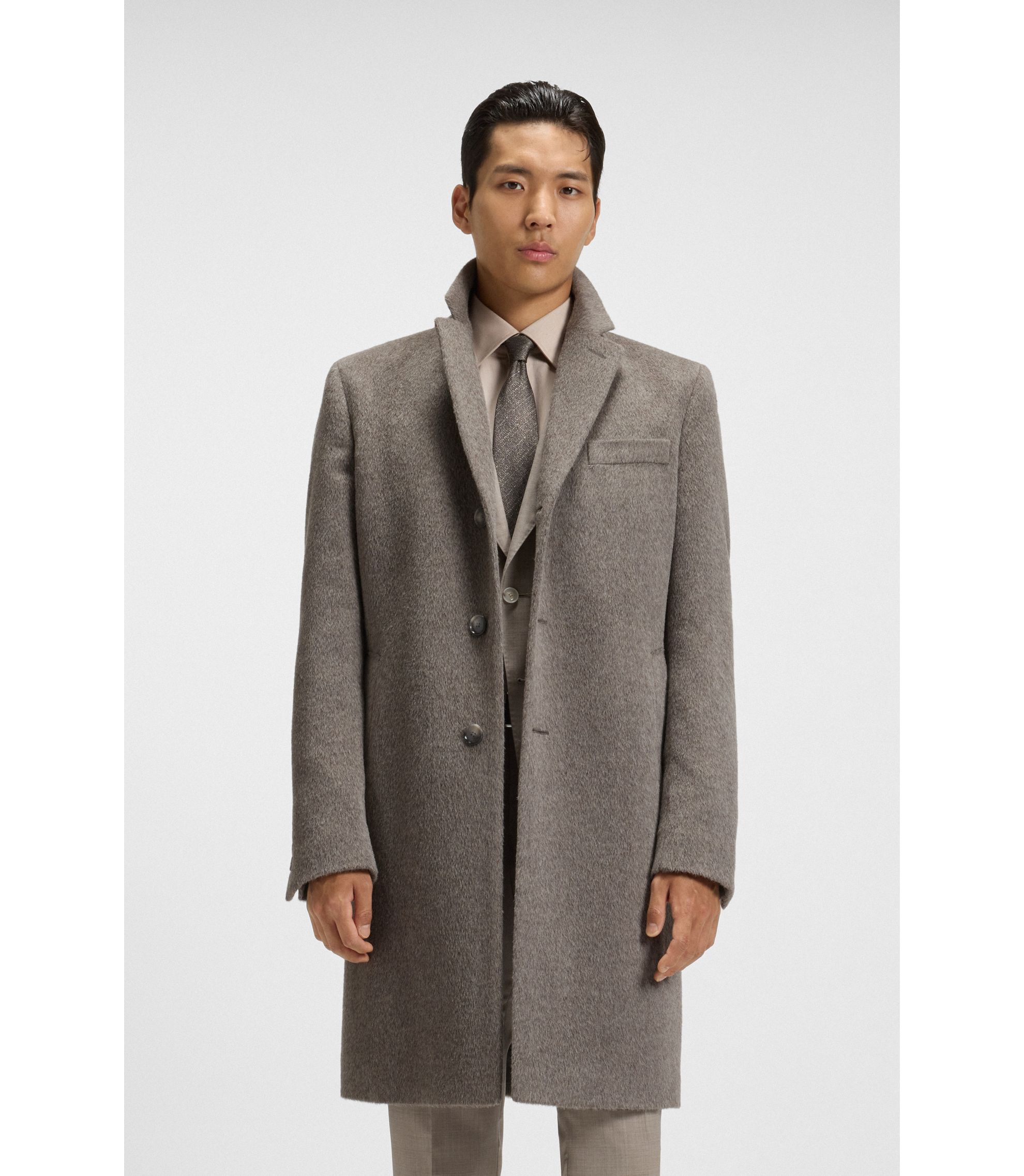 BOSS - スリムフィットコート アルパカブレンド - ベージュ