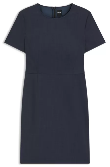 Business-Kleid aus melierter Schurwolle