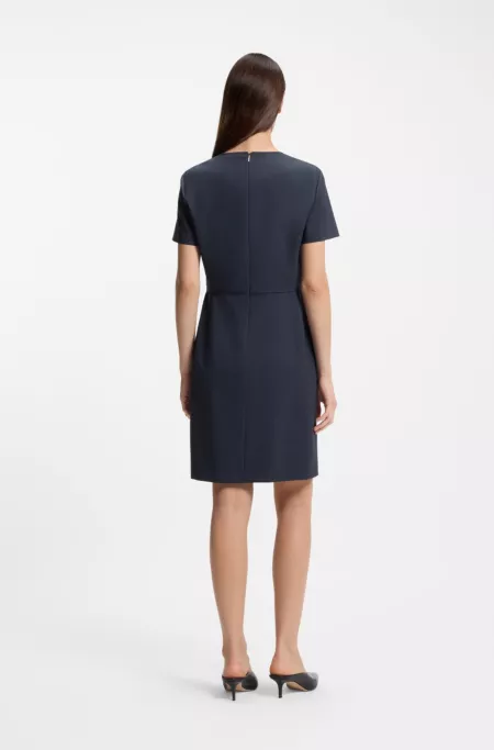 Business dress in melange virgin wool