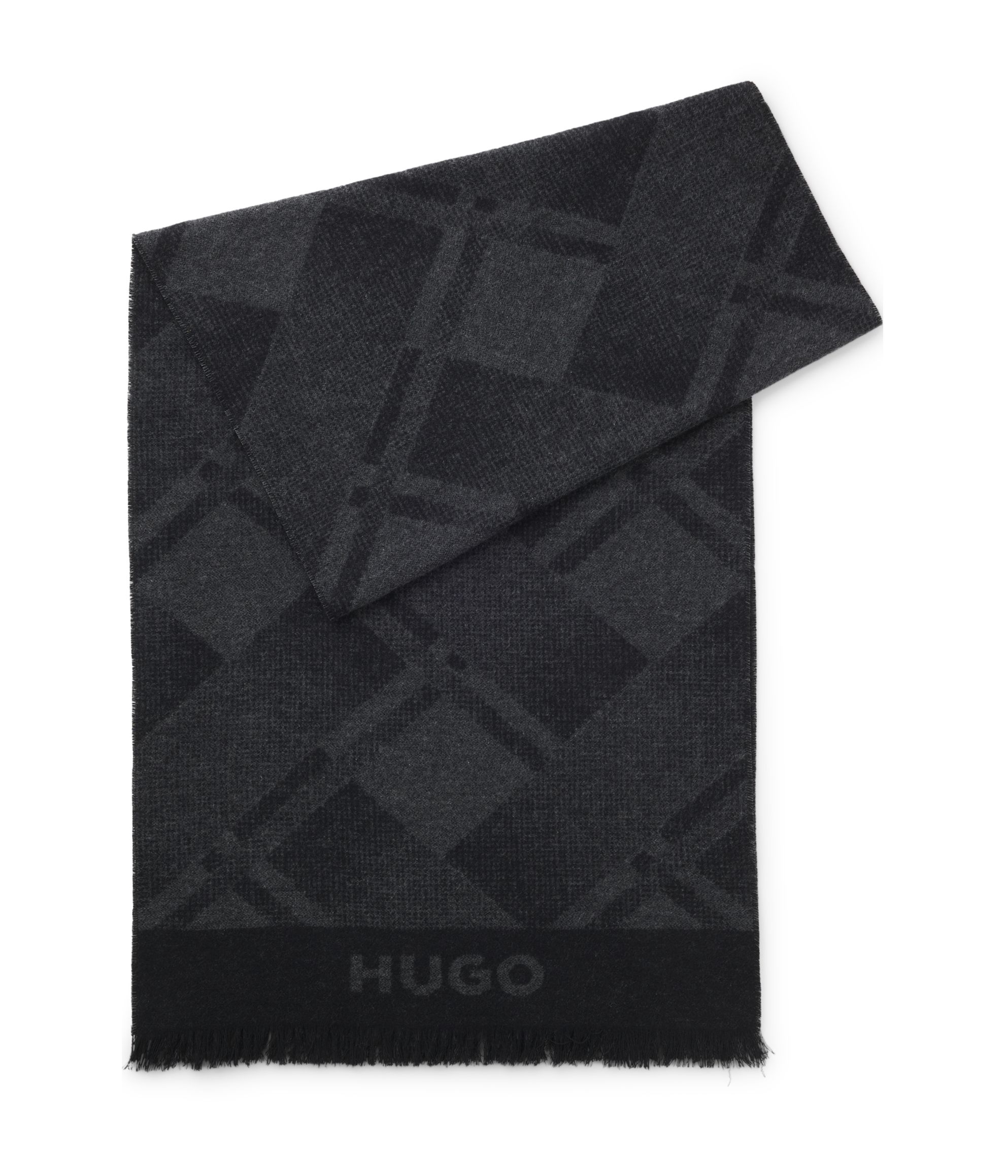 Baumwollschal mit Jacquard-Muster aus gebürsteter Baumwolle