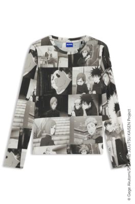 HUGO x Jujutsu Kaisen top with character prints, Patterned