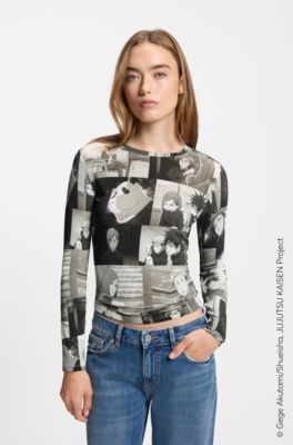 HUGO x Jujutsu Kaisen top with character prints, Patterned