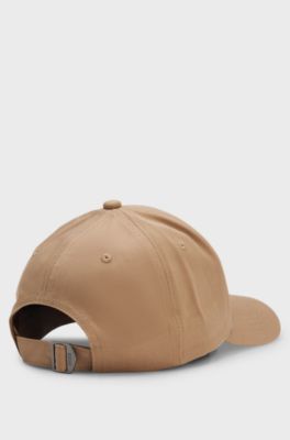 Cotton-twill cap with signature stripes, Beige