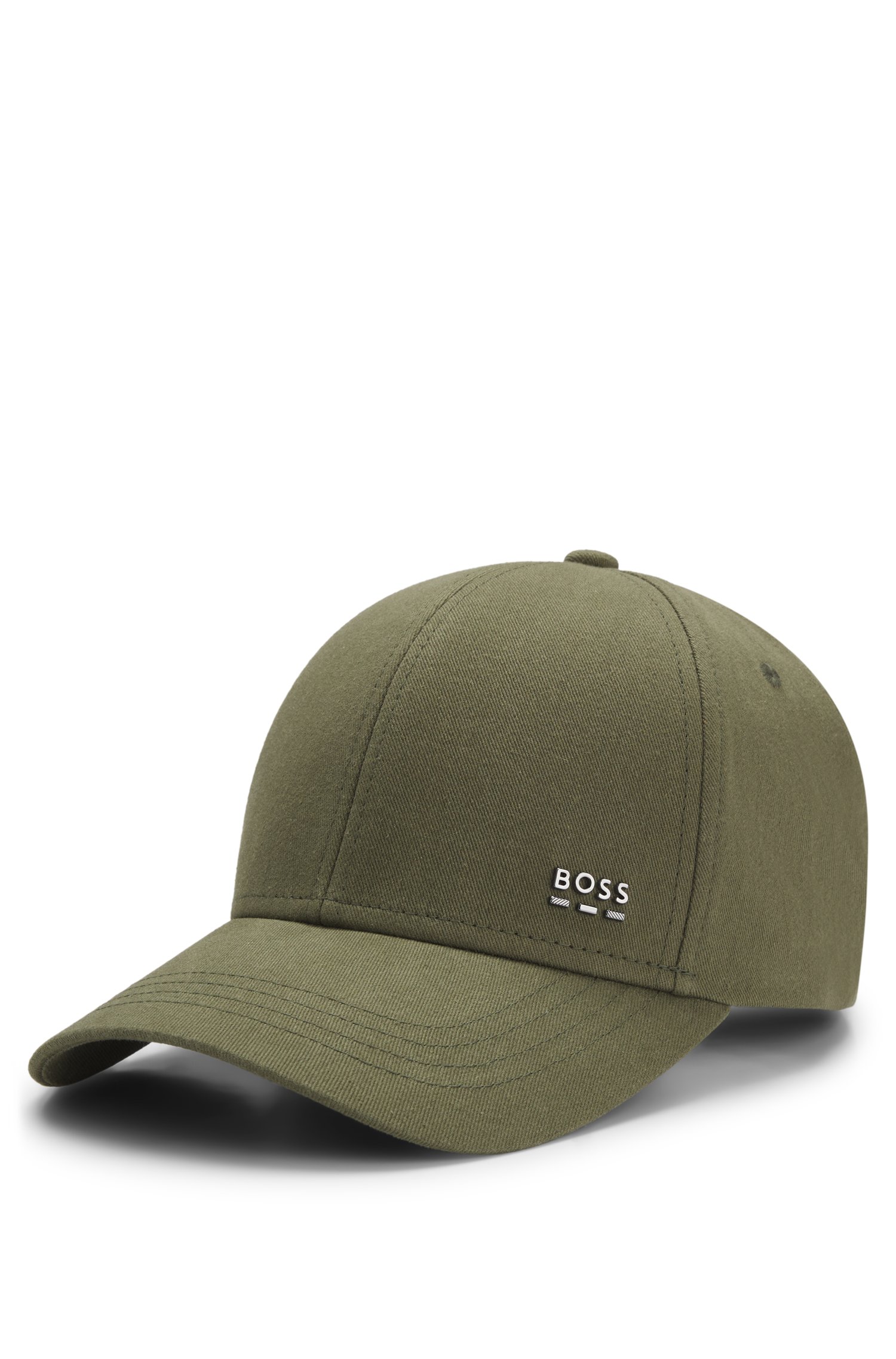 Boss Cotton-twill cap with signature stripes kepsar herr