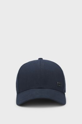 Cotton-twill cap with signature stripes, Dark Blue