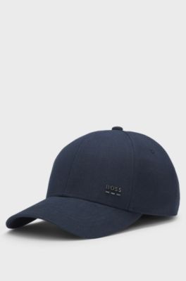 Cotton-twill cap with signature stripes, Dark Blue