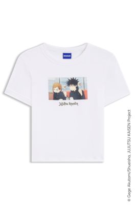 HUGO x Jujutsu Kaisen T-shirt with Megumi and Nobara print , White
