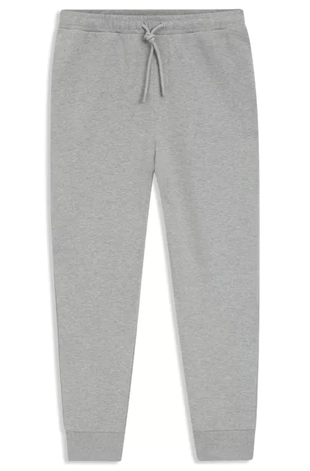 Stretch-cotton tracksuit bottoms with logo detail